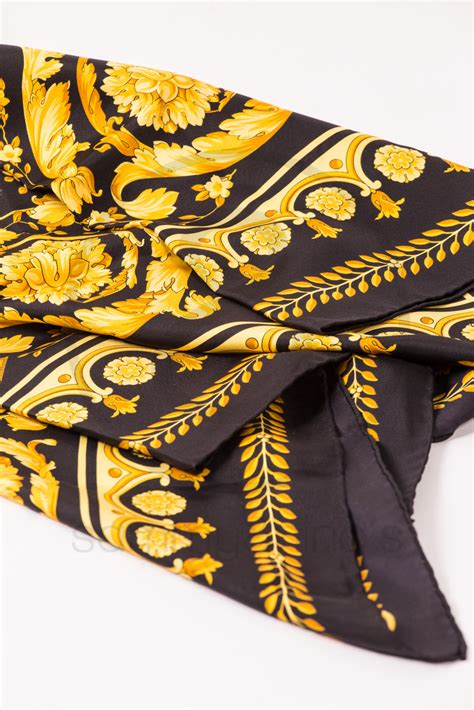 versace silk scarf black|atelier versace silk scarf.